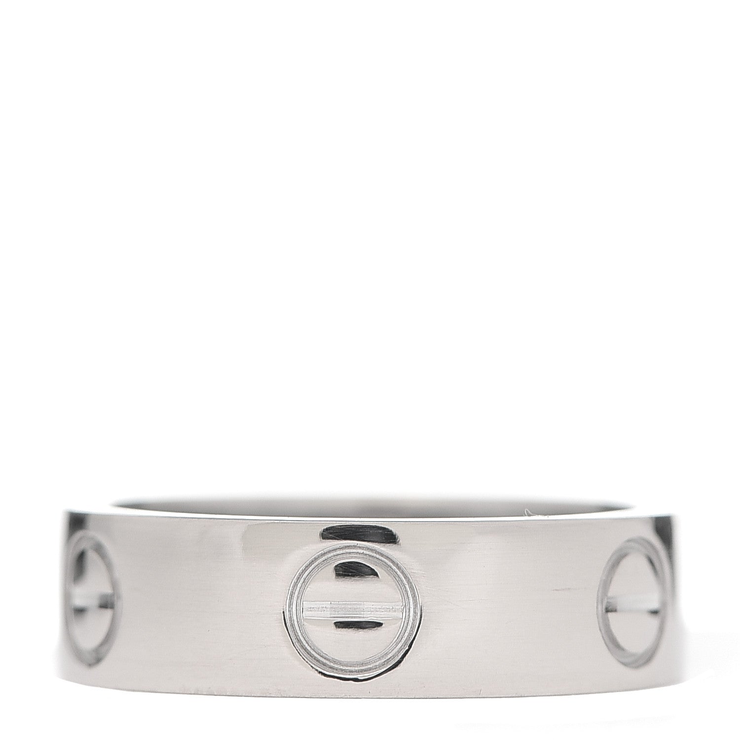 Cartier 18K White Gold 5.5mm LOVE Ring 51 5.75 3 of 4