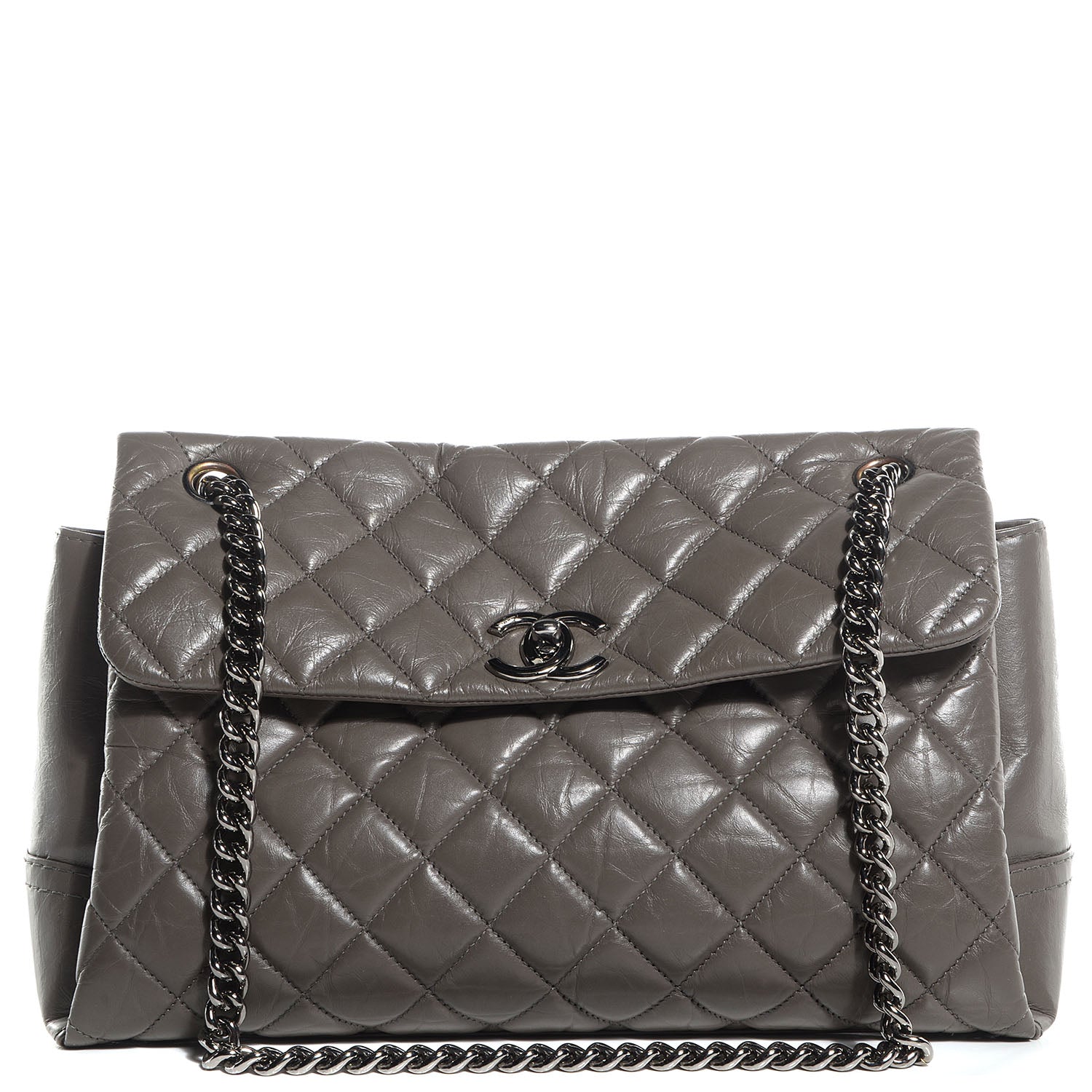 Chanel Aged Calfskin Medium Lady Pearly Flap Grey 1 of 8