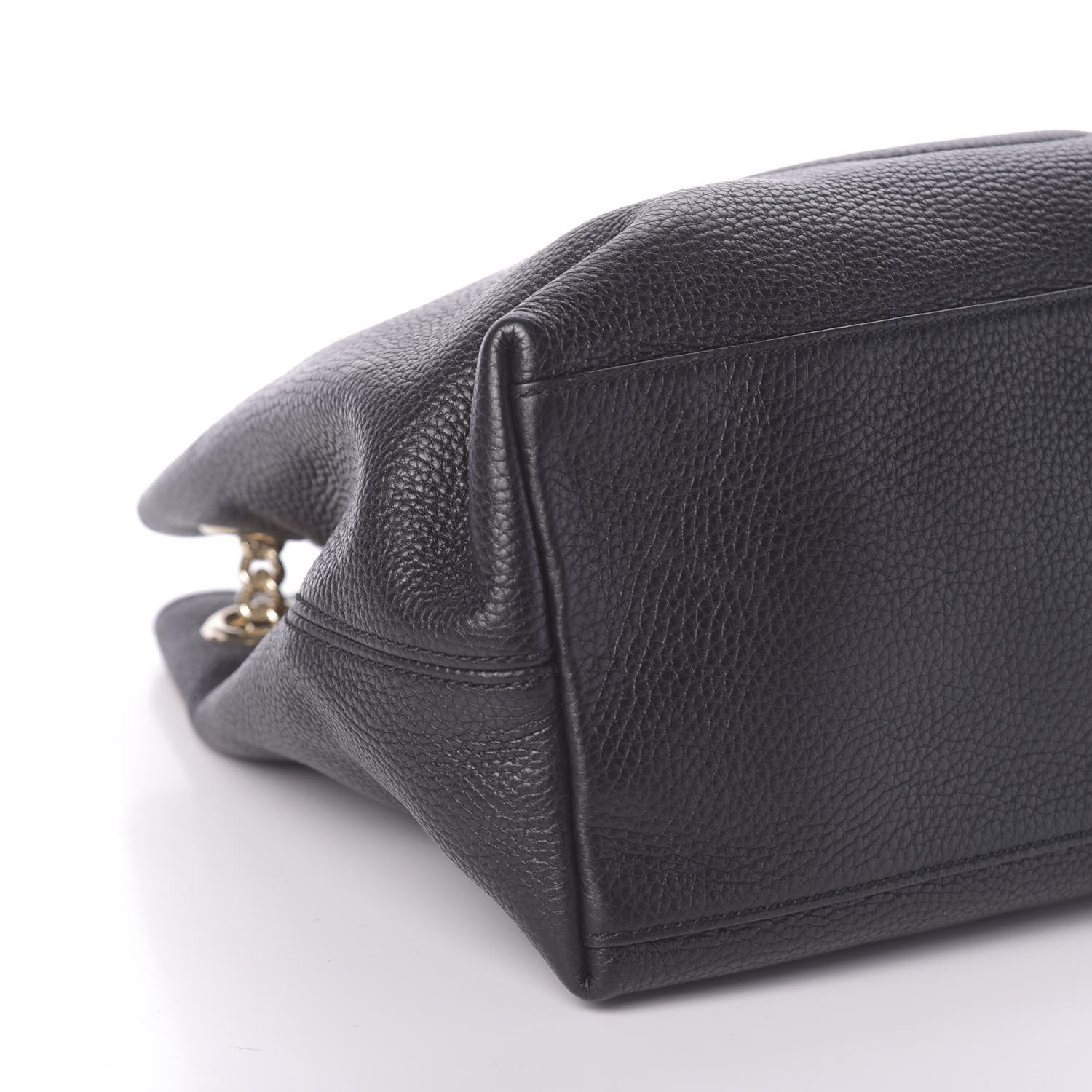 Gucci Pebbled Calfskin Medium Soho Chain Shoulder Bag Black 8 of 9