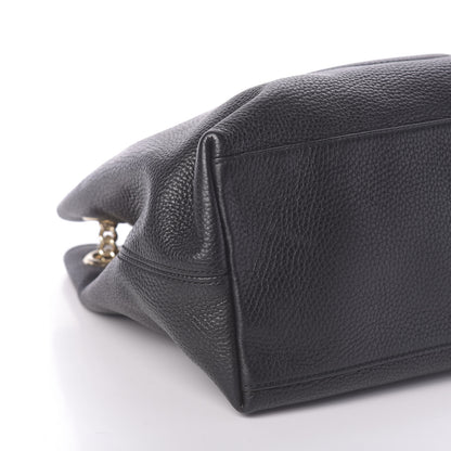 Gucci Pebbled Calfskin Medium Soho Chain Shoulder Bag Black 8 of 9