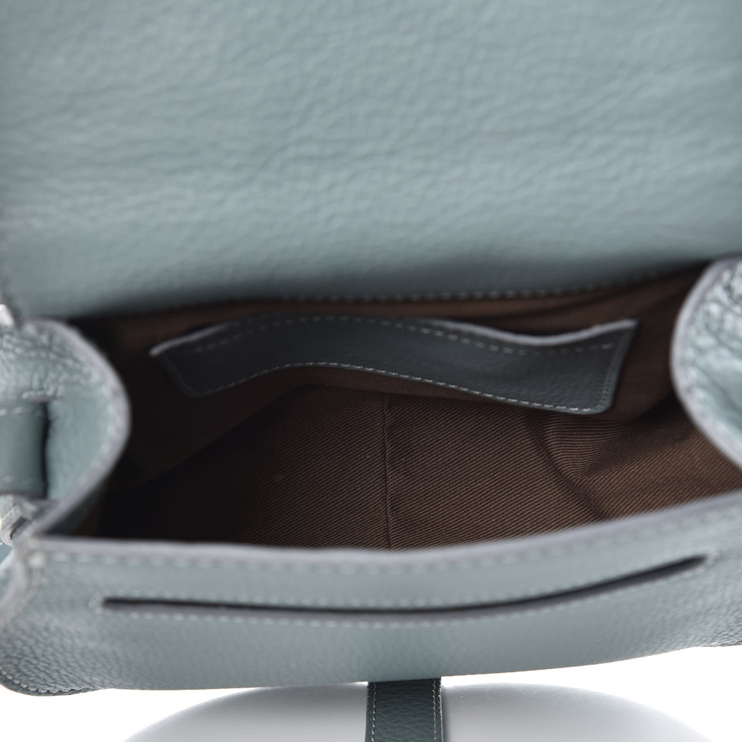 Calfskin Mini Marcie Round Crossbody Bag Rainy Blue