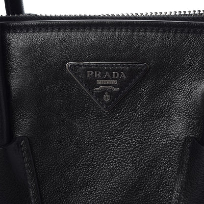 Prada Glace Calf Twin Pocket Tote Black 9 of 13