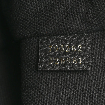 Gucci Grained Calfskin Medium Jackie Top Handle Bag Black 7 of 10