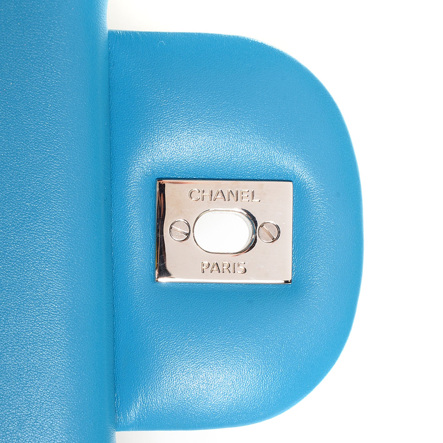 Chanel Patent Jumbo Double Flap Turquoise Blue 9 of 10