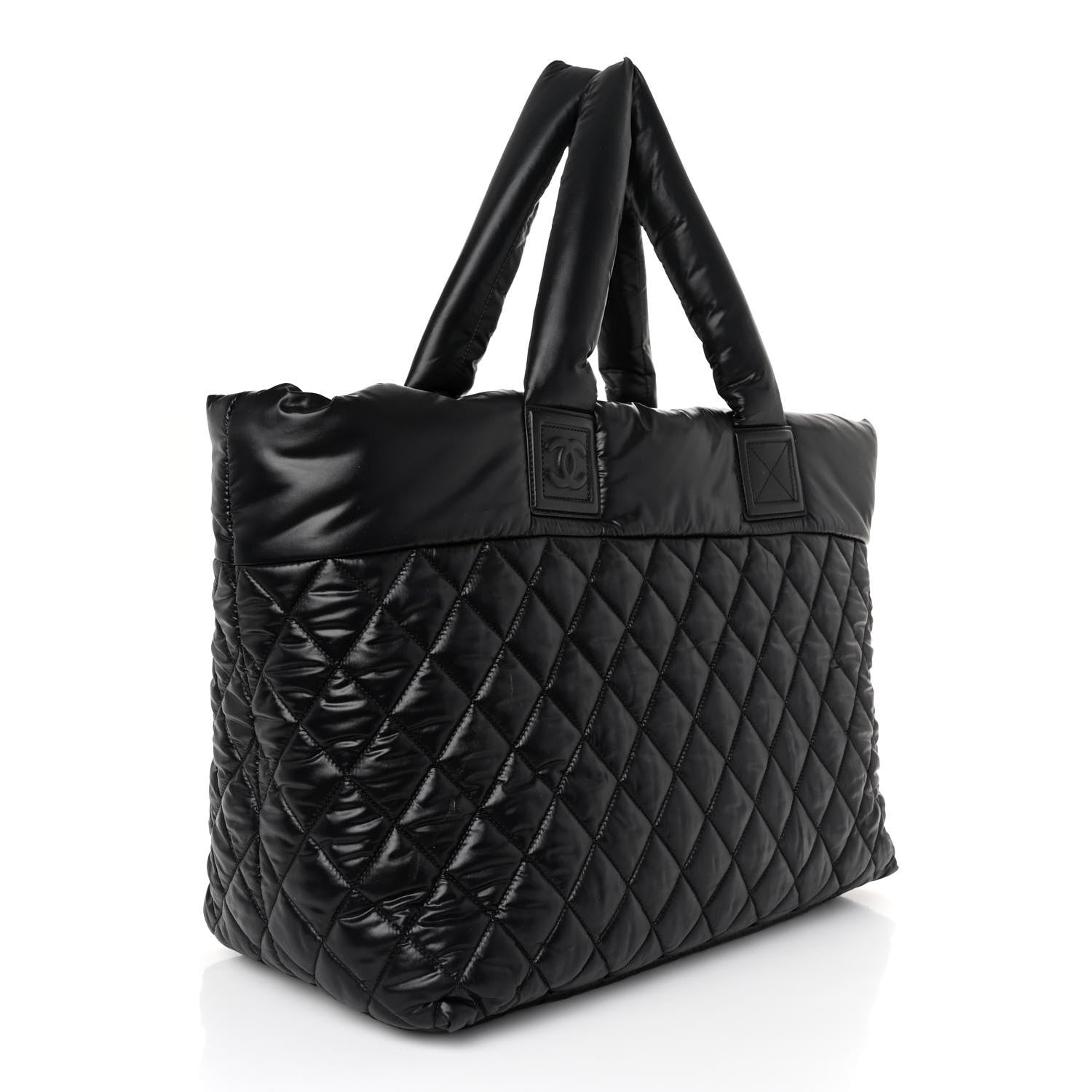 Chanel Nylon Quilted Large Coco Cocoon Tote Black 3 of 9