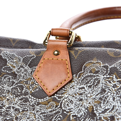 Louis Vuitton Monogram Dentelle Speedy 30 Silver 16 of 20