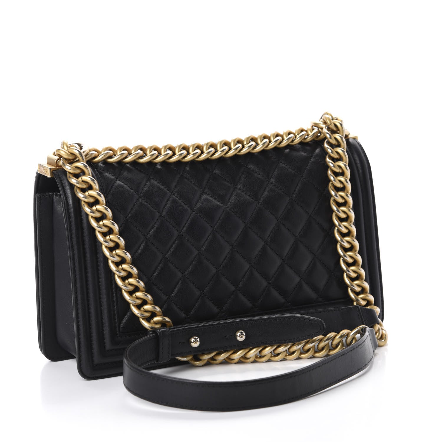 Chanel Calfskin Quilted Medium Boy Flap Black 3 of 16