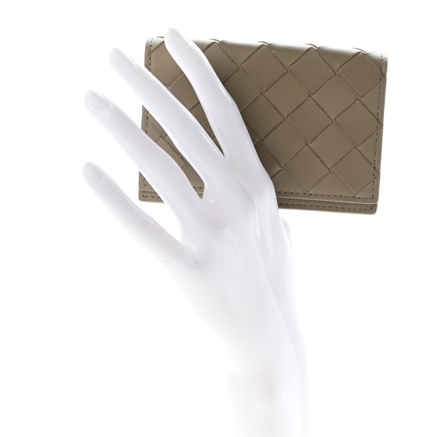 Bottega Veneta Nappa Intrecciato Card Holder Taupe 2 of 7