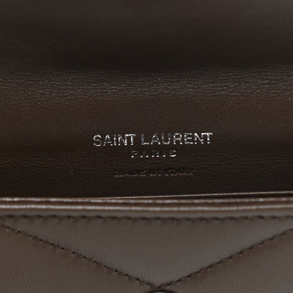 Saint Laurent Lambskin Y Quilted Monogram Small Loulou Envelope Wallet Faggio 6 of 8