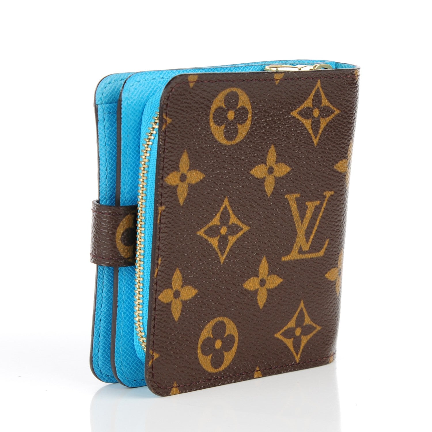 Louis Vuitton Monogram Groom Compact Zip Wallet Blue 3 of 10