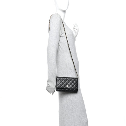 Chanel Caviar Quilted Wallet on Chain WOC Black 2 of 12