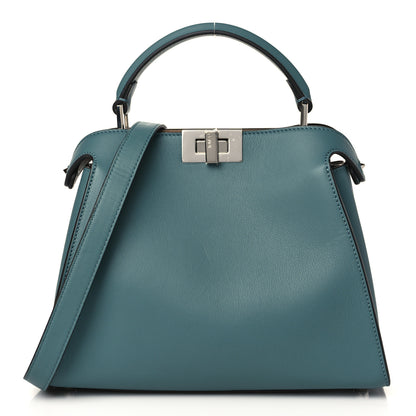 Fendi Vitello Tahiti Bi-Color Medium Peekaboo Iconic Essentially Satchel Pound Sand Nuvola 1 of 9
