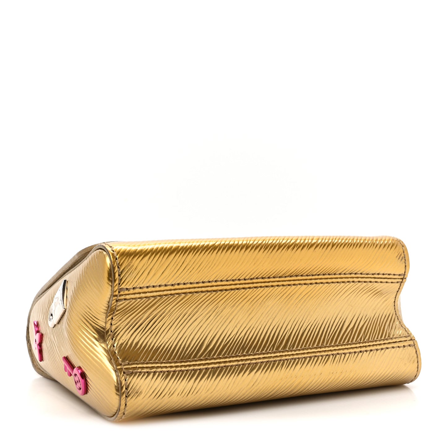 Epi Love Lock Twist Shoulder Bag MM Gold