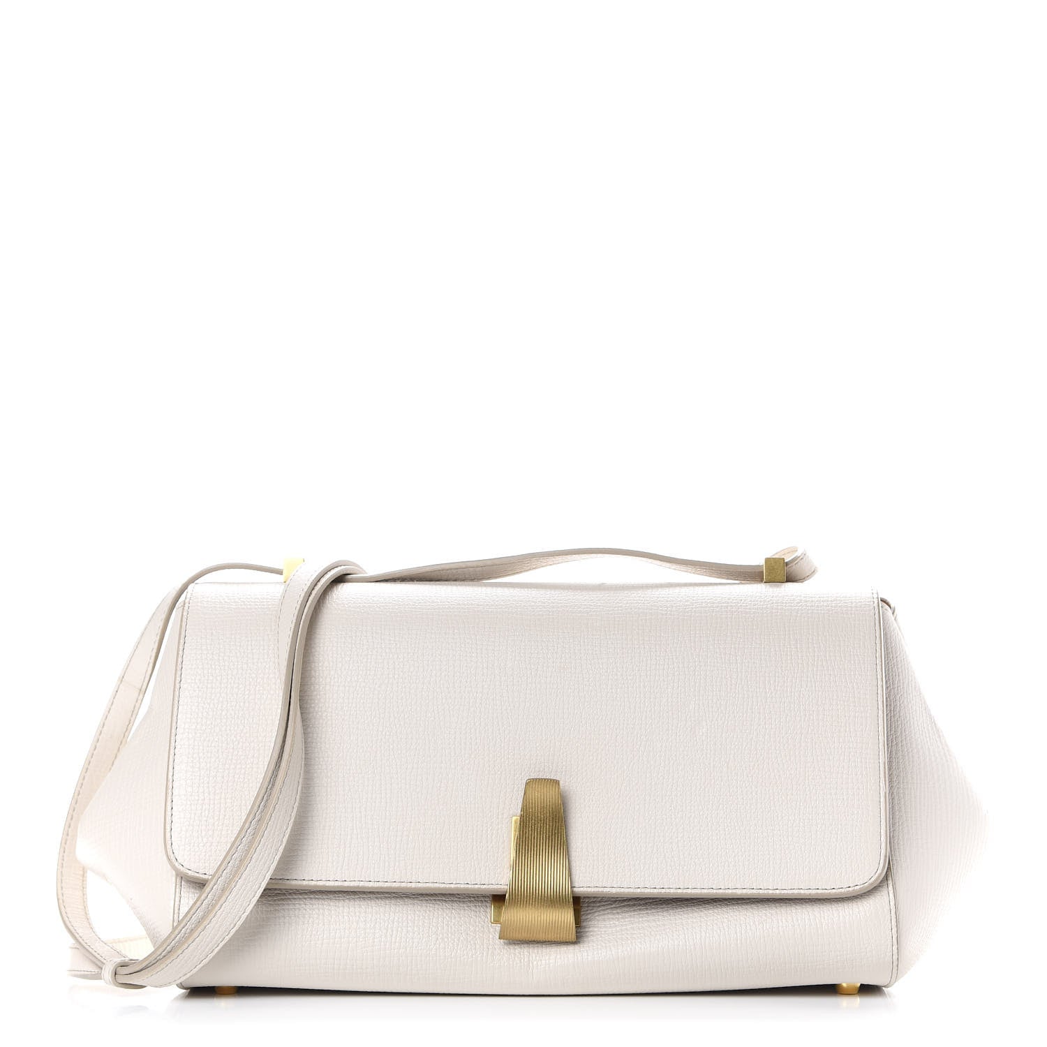 Bottega Veneta Calfskin BV Angle Shoulder Bag Off White 1 of 11