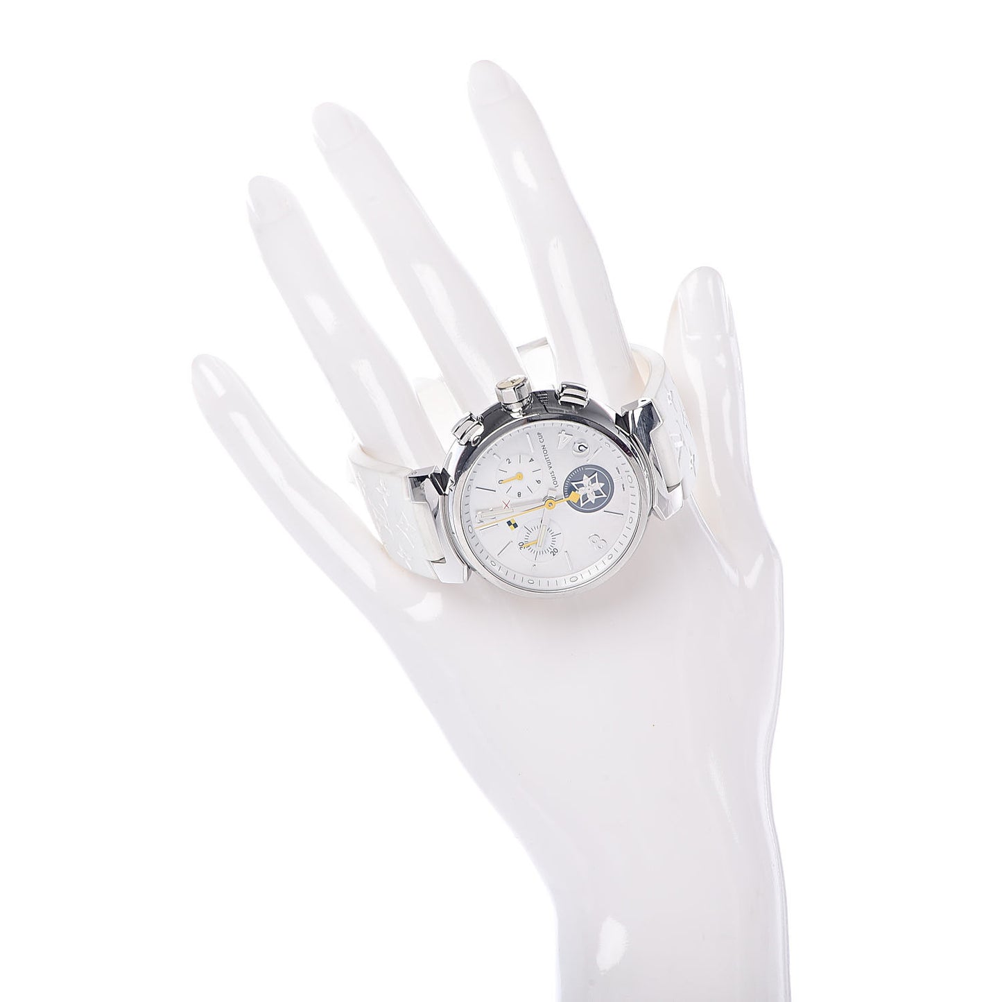Stainless Steel Rubber Mother of Pearl 39mm Tambour Lovely Cup Quartz Watch