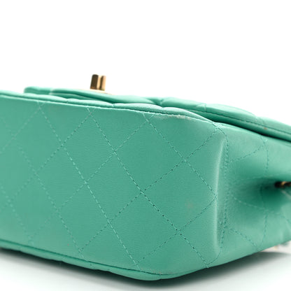 Chanel Lambskin Quilted Mini Square Flap Green 10 of 13
