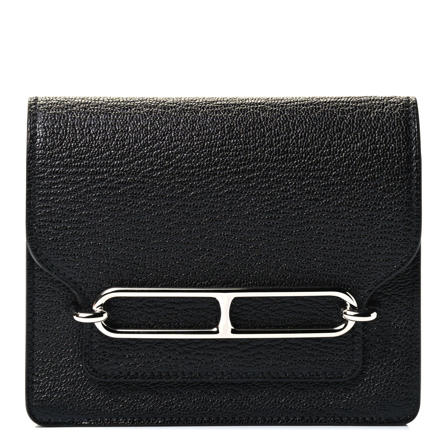 Hermes Chevre Mysore Roulis Slim Wallet Black 1 of 5