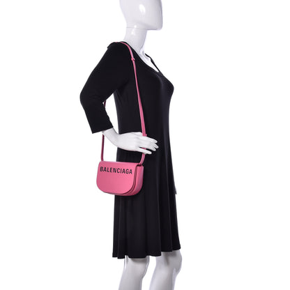 Balenciaga Signature Grained Calfskin Logo Print Ville Day Bag XS Rose Bubblegum Black 2 of 12