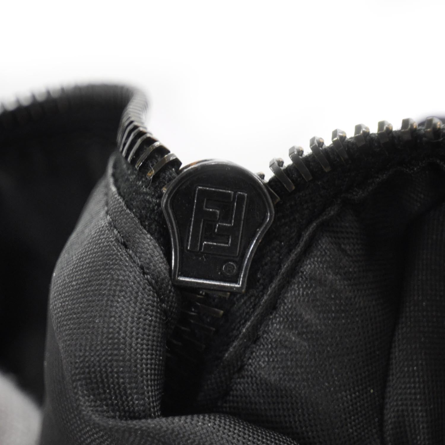 Fendi Canvas Zucchino Pochette Black 11 of 11