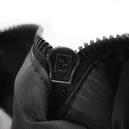 Fendi Canvas Zucchino Pochette Black 11 of 11