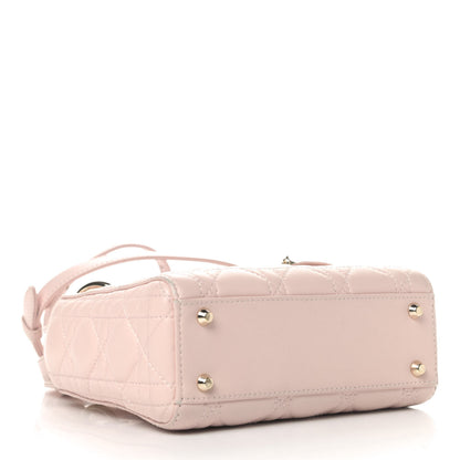 Christian Dior Lambskin Cannage Mini Lady Dior Rose Poudre 3 of 5