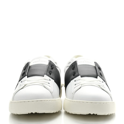 Valentino Garavani Calfskin Mens Rockstud Open Sneakers 41.5 White Black 2 of 8