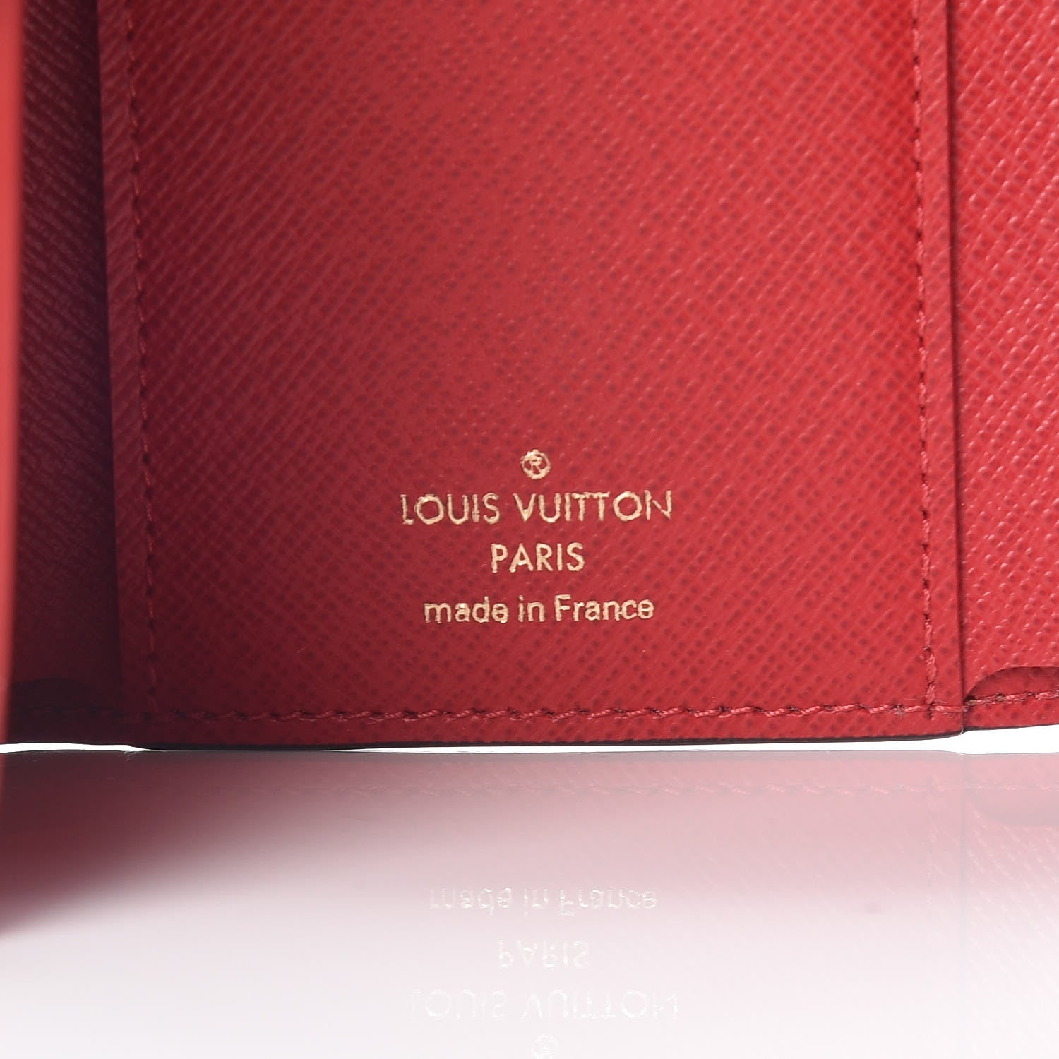 Louis Vuitton Damier Ebene Victorine Wallet Red 6 of 8
