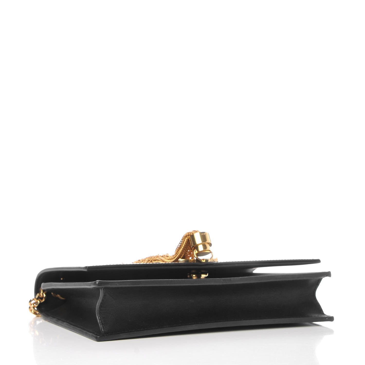 Saint Laurent Smooth Calfskin Classic Monogram Kate Tassel Chain Wallet Black 4 of 7
