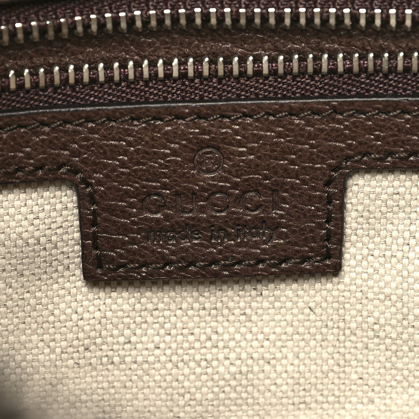 GG Supreme Monogram Textured Calfskin Web Large Attache Shoulder Bag Beige Ebony New Acero