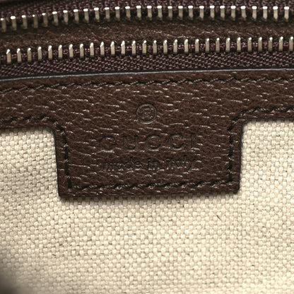 Gucci GG Supreme Monogram Textured Calfskin Web Large Attache Shoulder Bag Beige Ebony New Acero 6 of 10