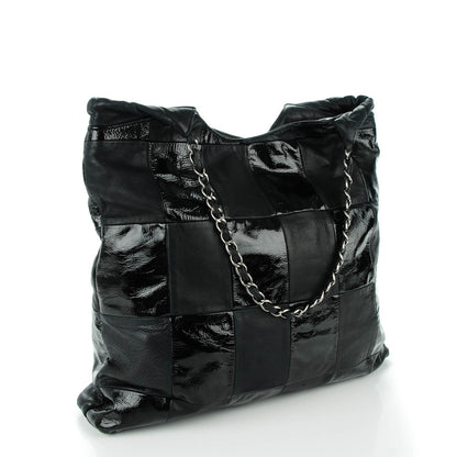 Chanel Patent Patchwork Brooklyn Tote Black 3 of 7