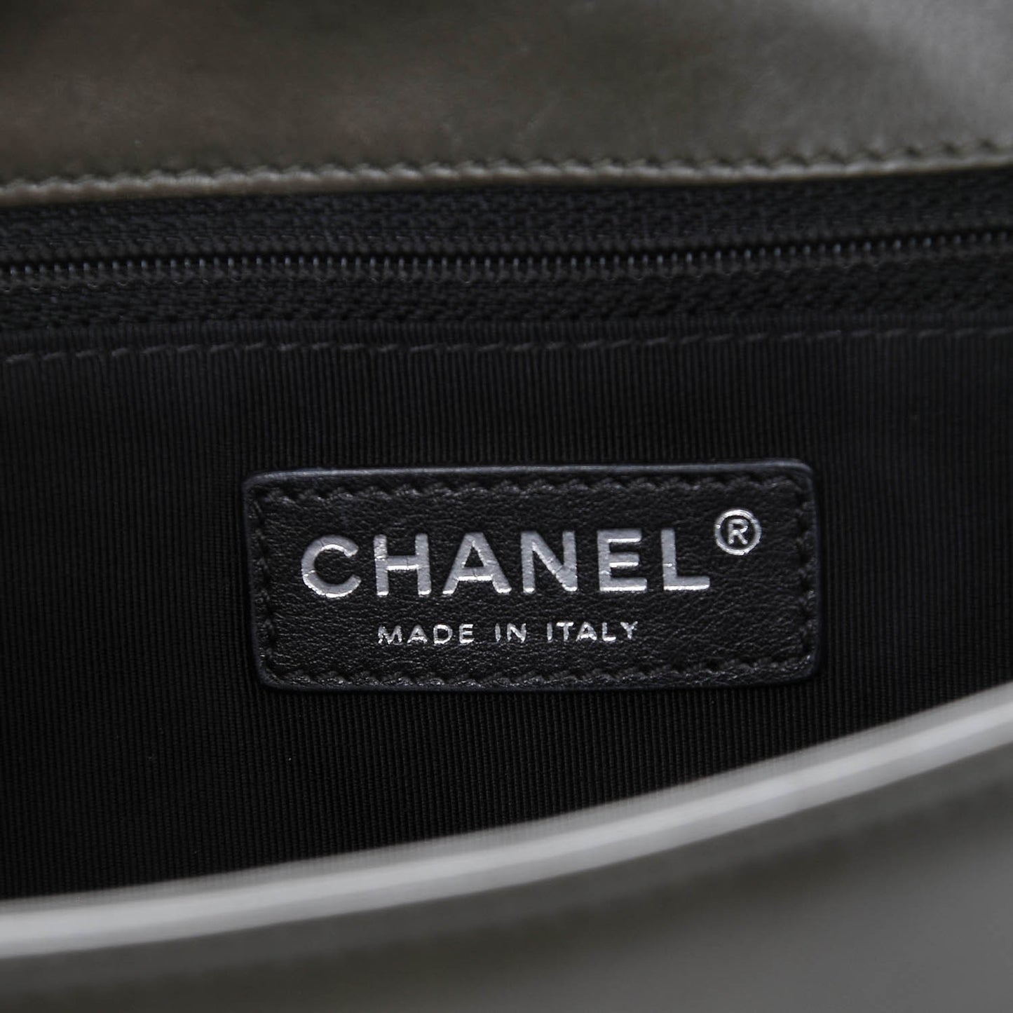 Glazed Calfskin Medium Boy Flap Dark Green