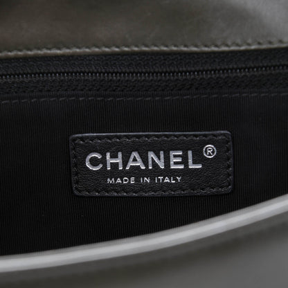 Chanel Glazed Calfskin Medium Boy Flap Dark Green 7 of 8