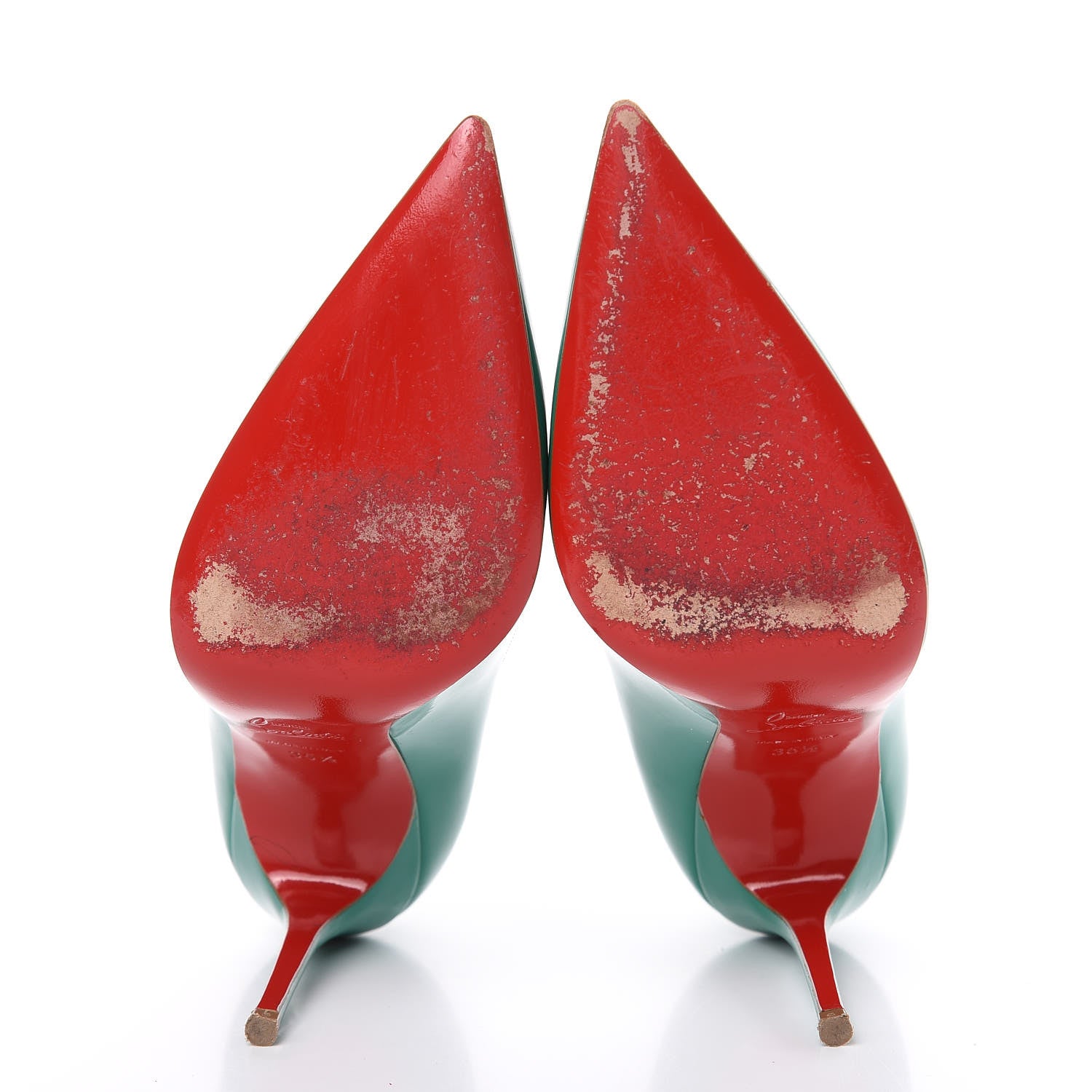 Christian Louboutin Patent Decollete 554 100 Pumps 35.5 Mint 5 of 12