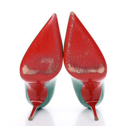 Christian Louboutin Patent Decollete 554 100 Pumps 35.5 Mint 5 of 12