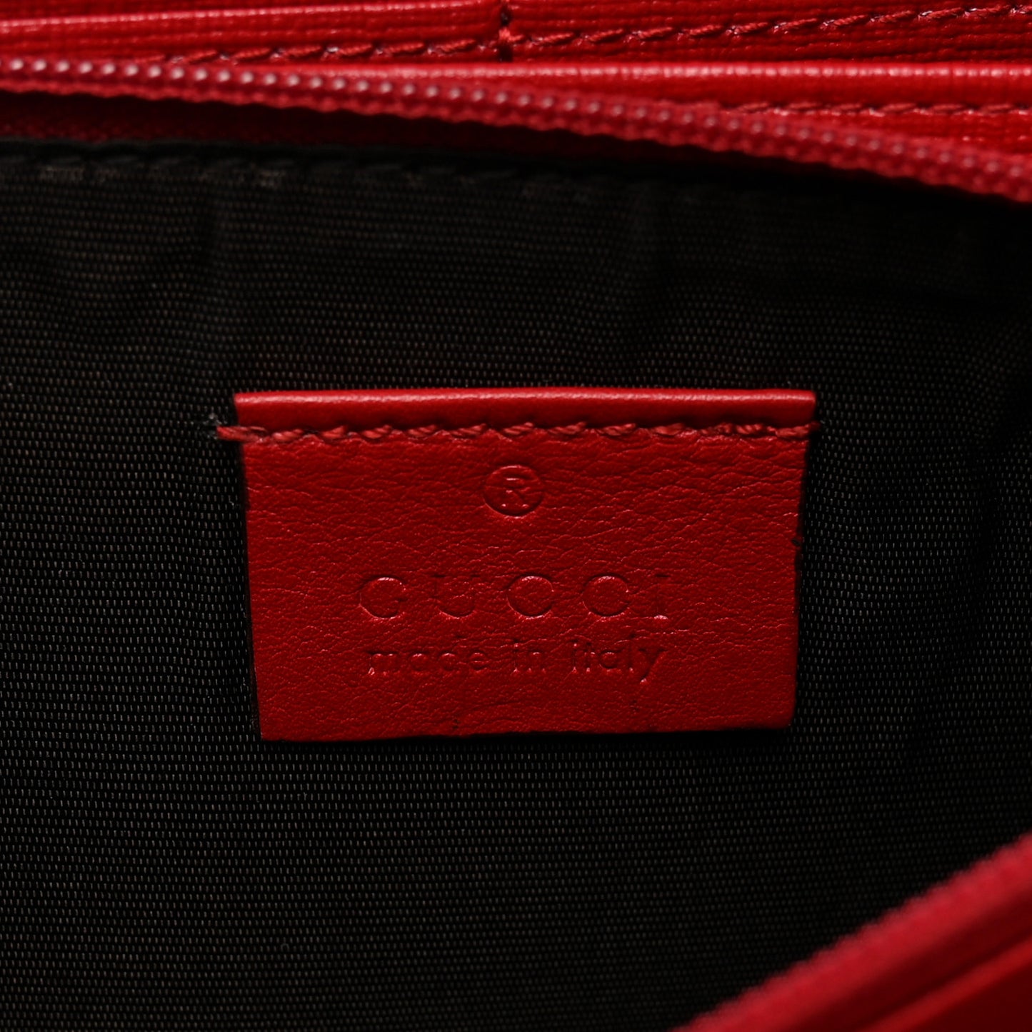 GG Supreme Monogram Nice Zip Around Wallet Tabasco Red
