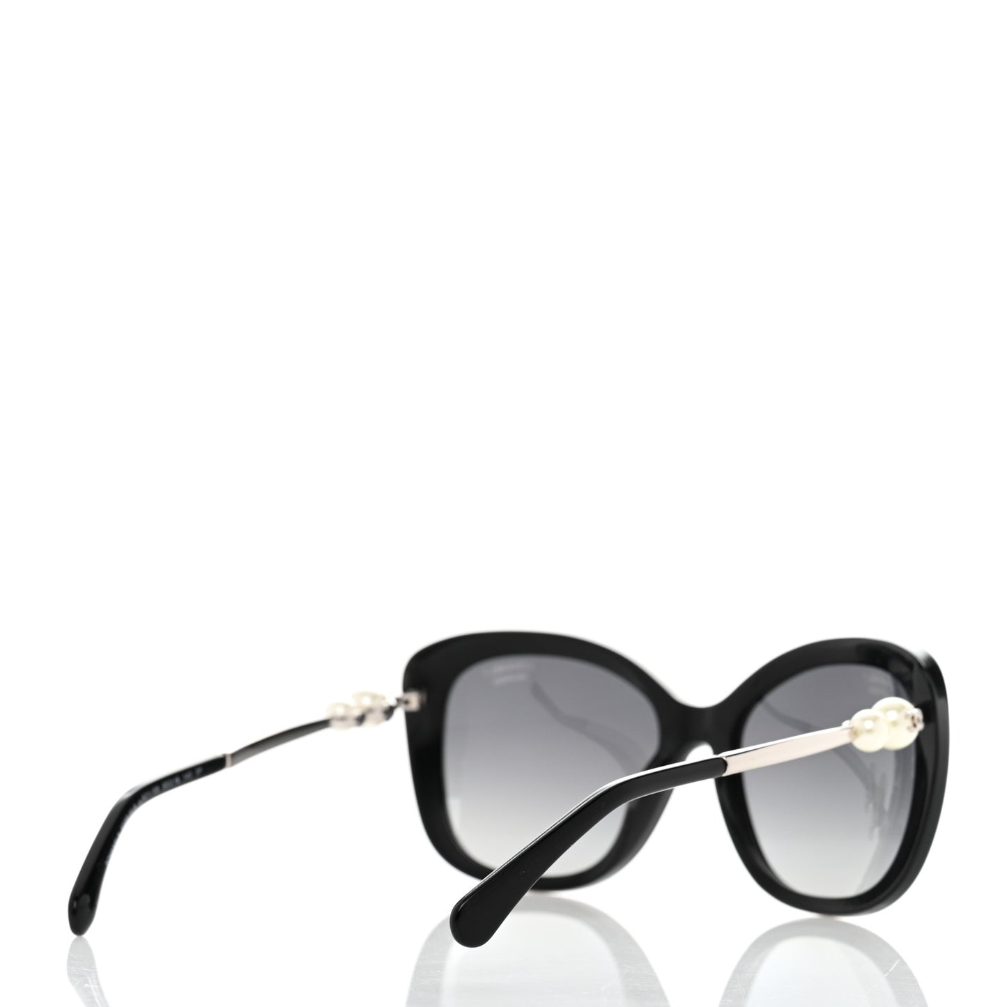 Acetate Polarized Butterfly Winter Pearl Sunglasses 5339-H-A Black