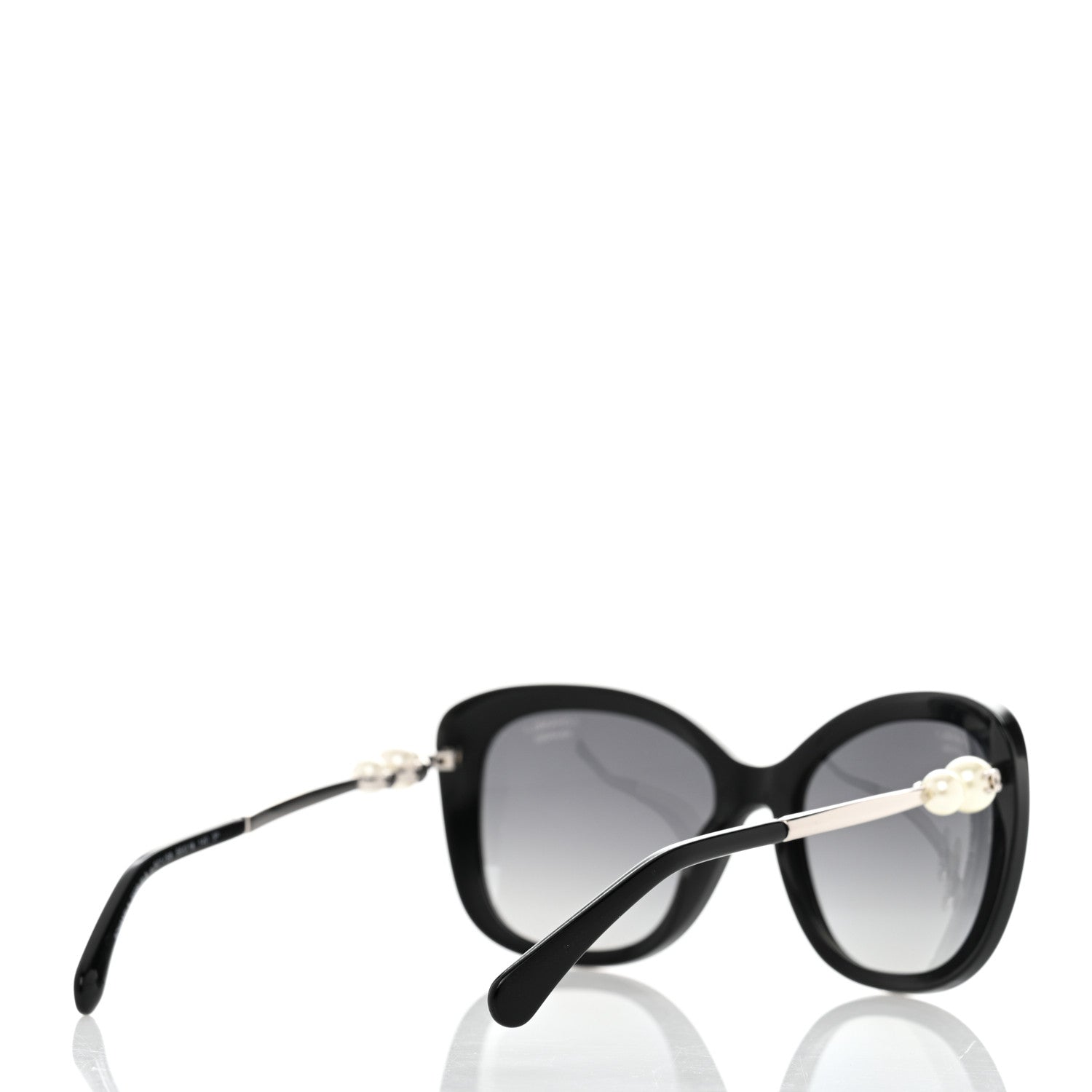 Chanel Acetate Polarized Butterfly Winter Pearl Sunglasses 5339-H-A Black 4 of 8
