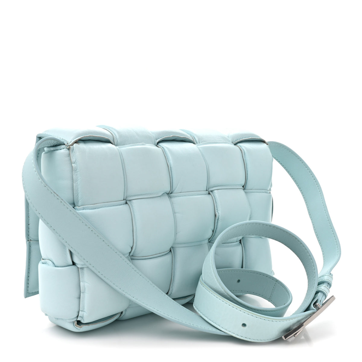 Bottega Veneta Paper Calfskin Maxi Intrecciato Padded Cassette Crossbody Bag Spearmint 3 of 12
