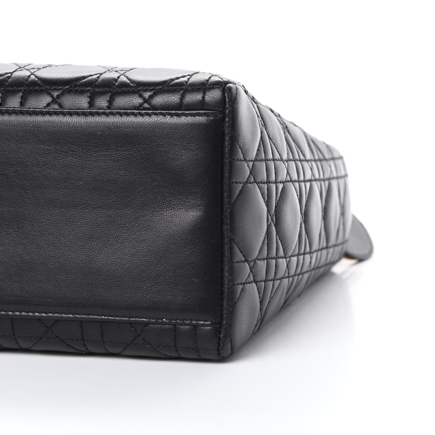 Christian Dior Lambskin Cannage Medium Lady Dior Black 10 of 15