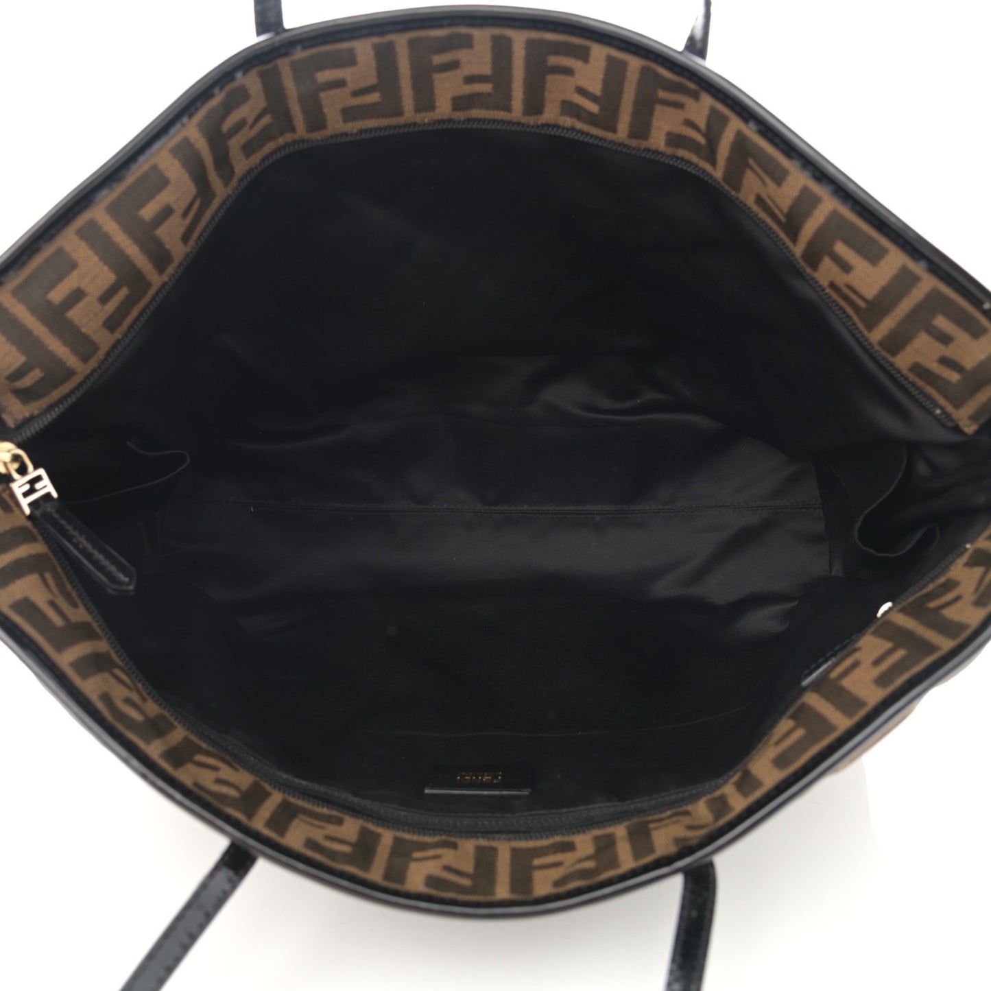 Zucca Quilted Medium Roll Tote Tobacco Black
