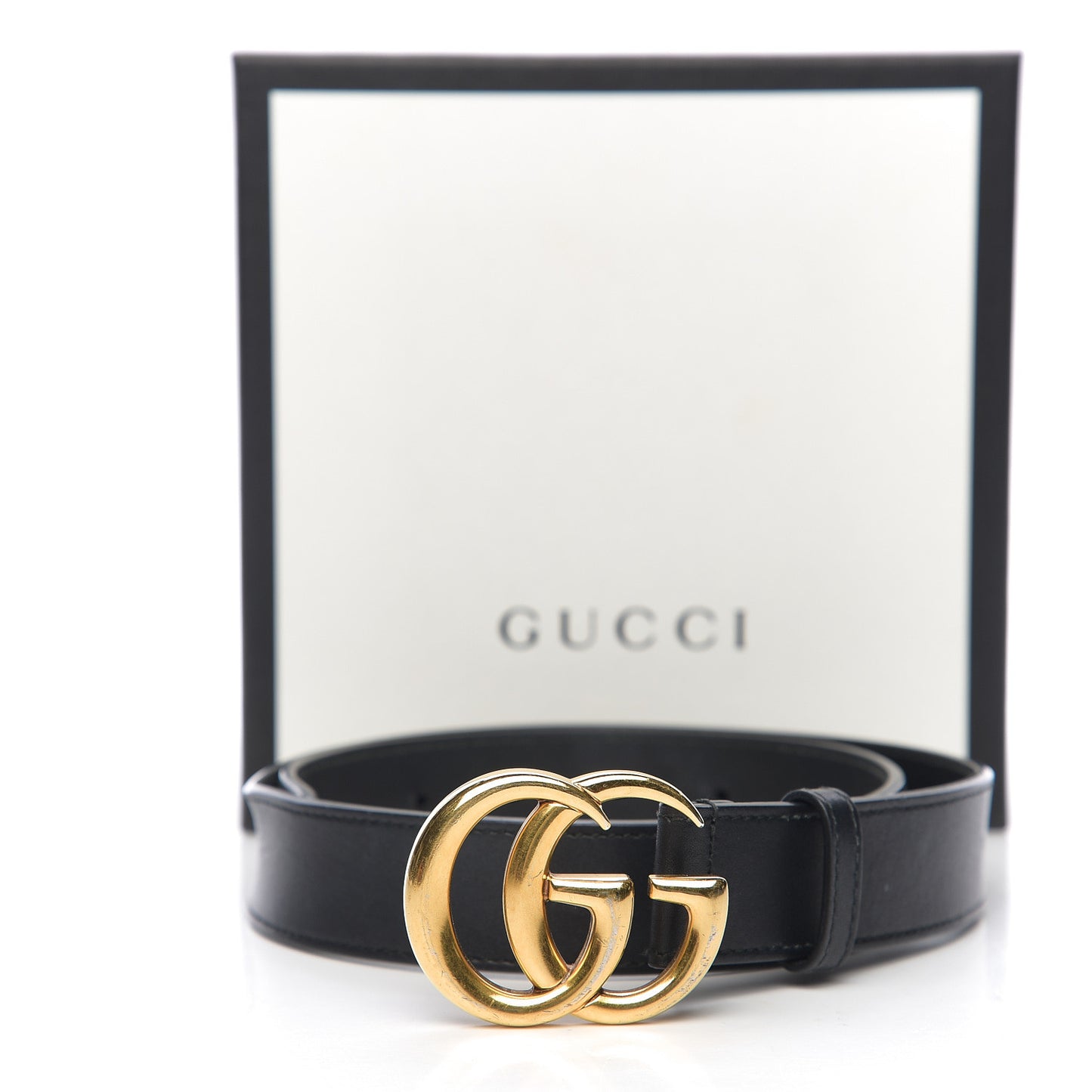 Moon Calfskin Double G 30mm Belt 70 28 Black