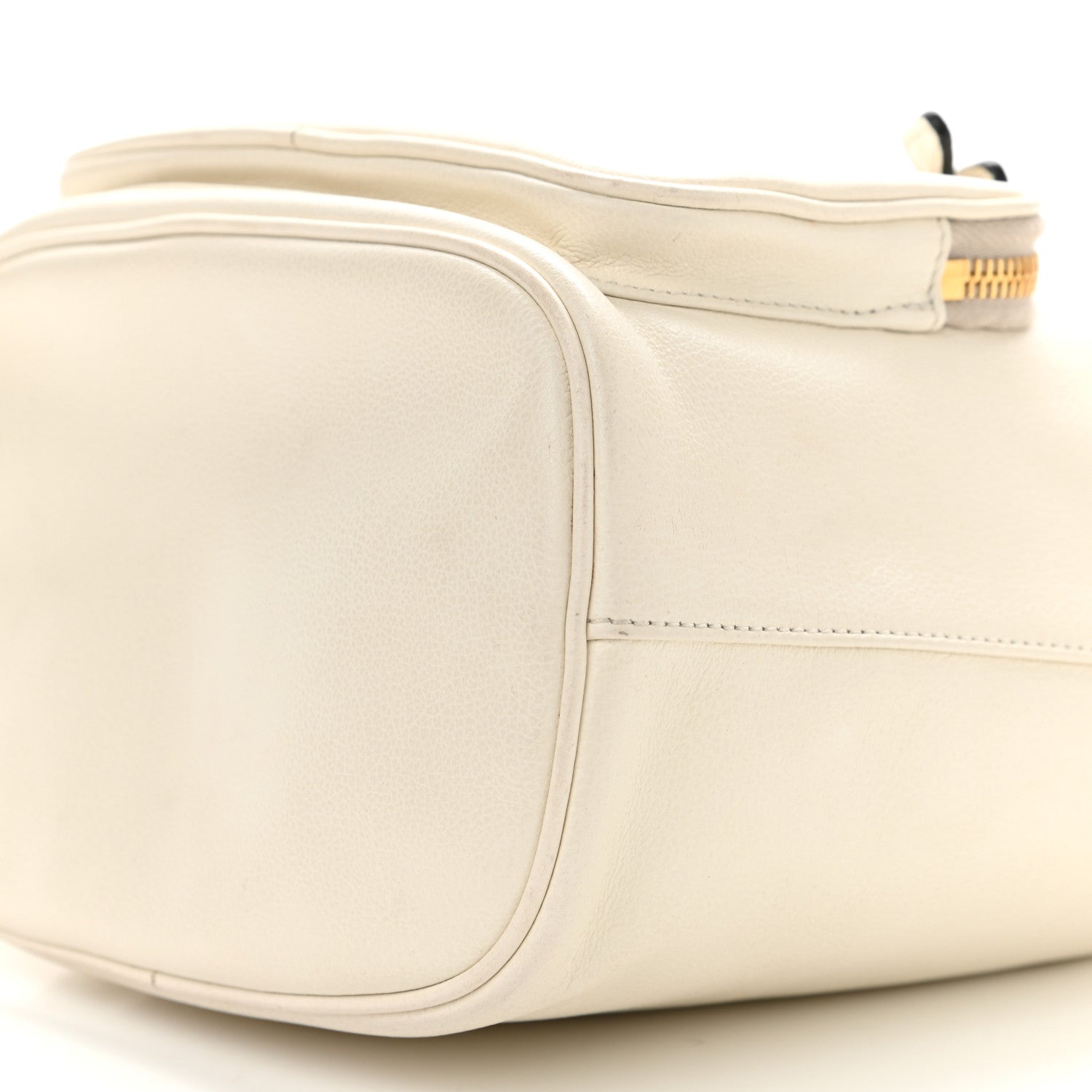 Prada Glace Calfskin Logo Mini Bucket Crossbody Bag White 10 of 10
