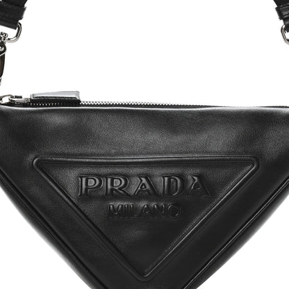 Prada Grace Lux Triangle Shoulder Bag Black 8 of 11
