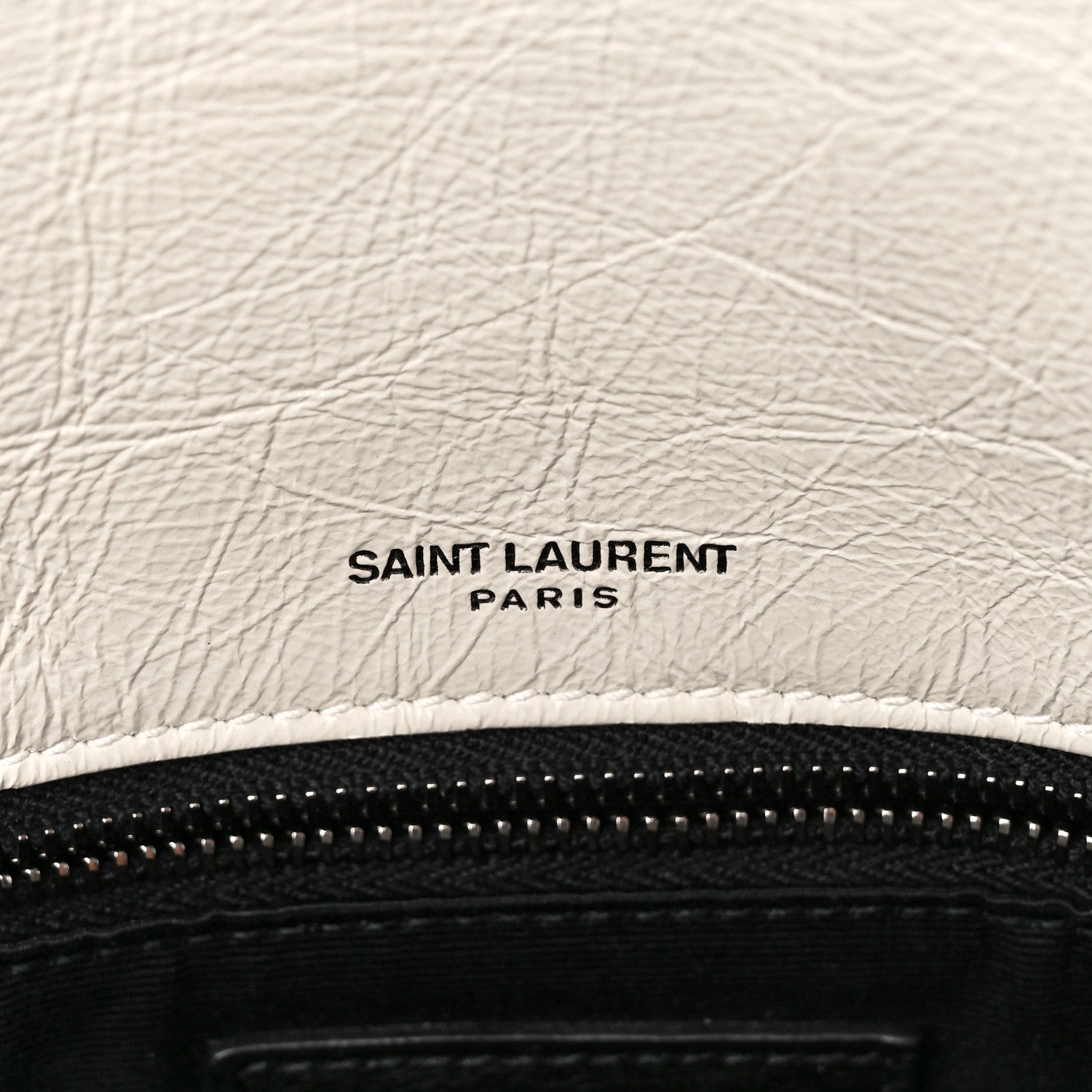 Saint Laurent Crinkled Calfskin Matelasse Monogram Medium Niki Chain Satchel Blanc Vintage 6 of 11