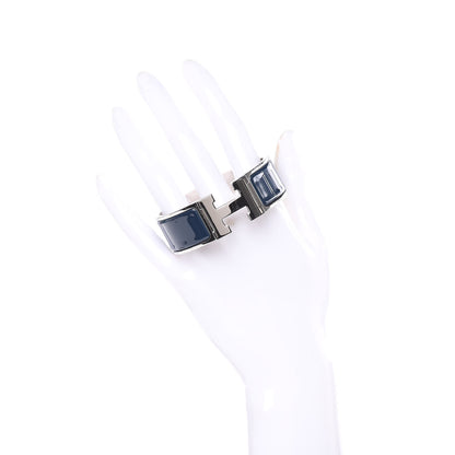 Hermes Enamel Wide Clic Clac H Bracelet PM Bleu Indigo 2 of 5