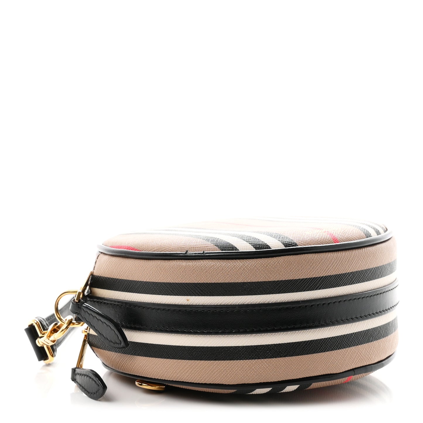 E-Canvas Calfskin Icon Stripe Louise Bag Archive Beige