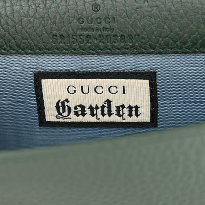Gucci Dollar Calfskin Garden Mystic Cat Chain Wallet Green 6 of 8