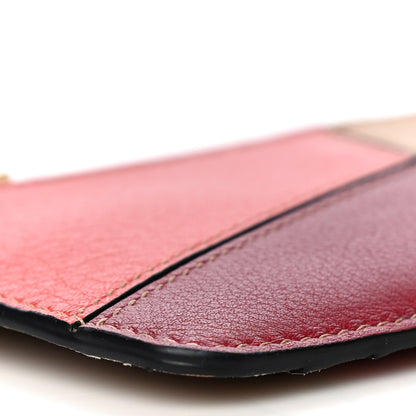 Loewe Calfskin Puzzle Colorblock Coin Card Holder Deep Red Dune 9 of 11