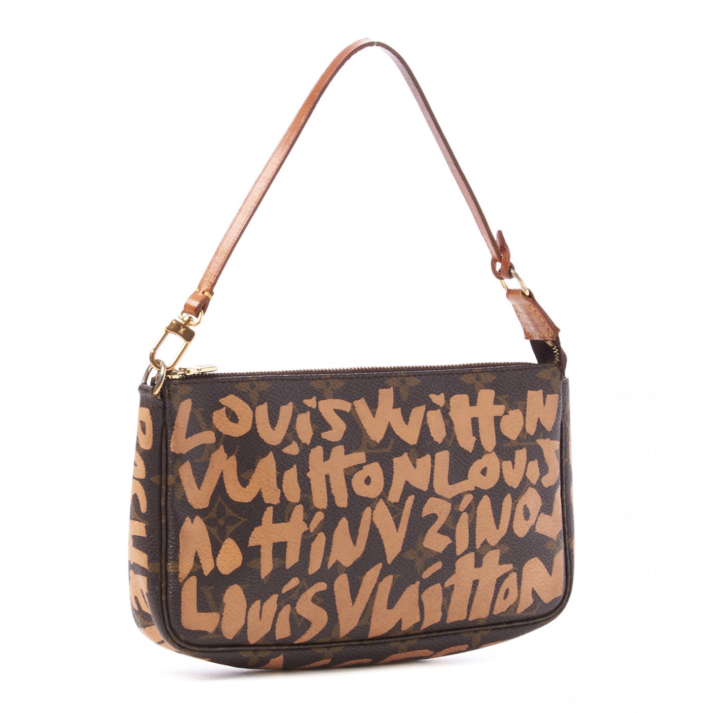Monogram Graffiti Pochette Accessories Peach